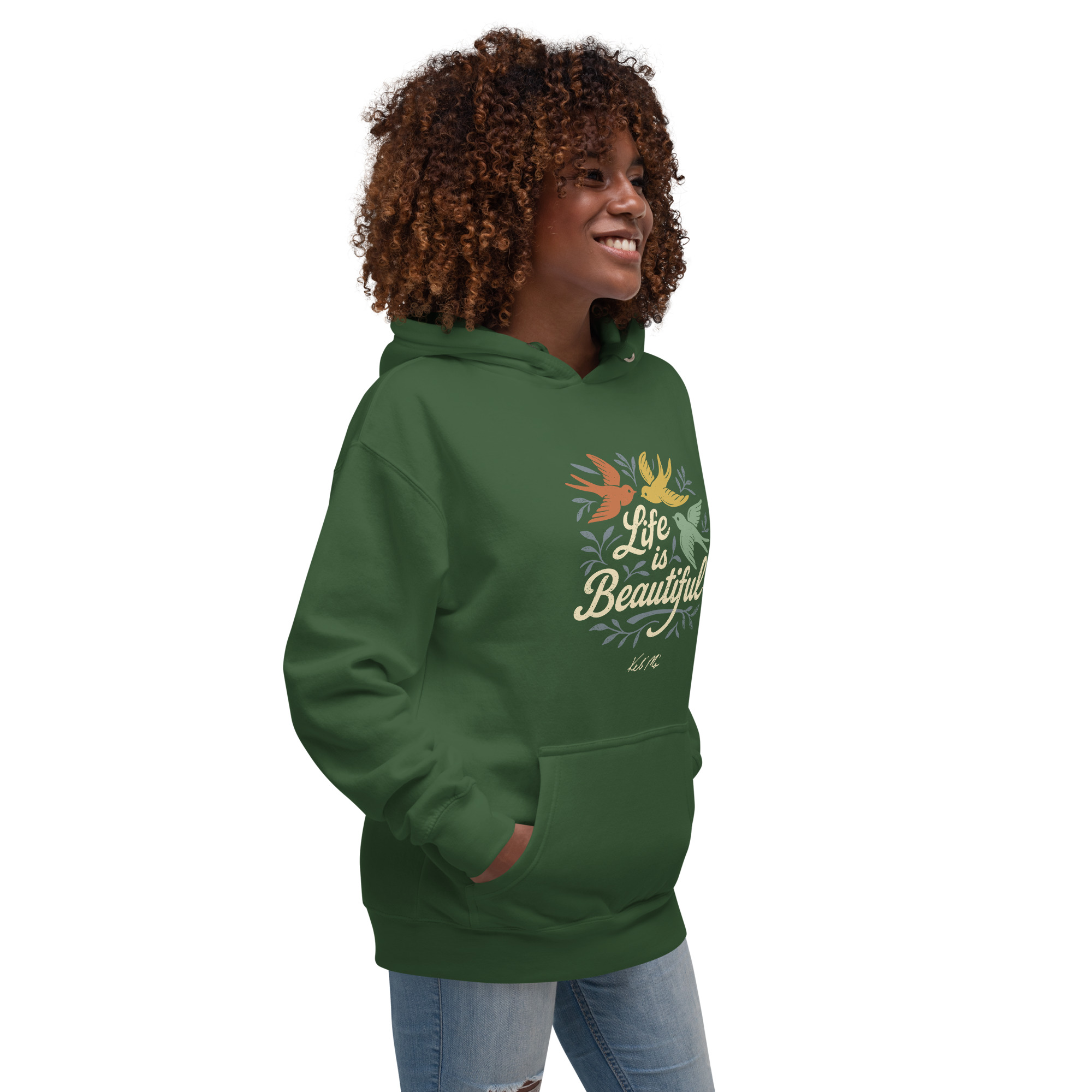 "Life is Beautiful" Pullover Hoodie (Unisex) - Image 3