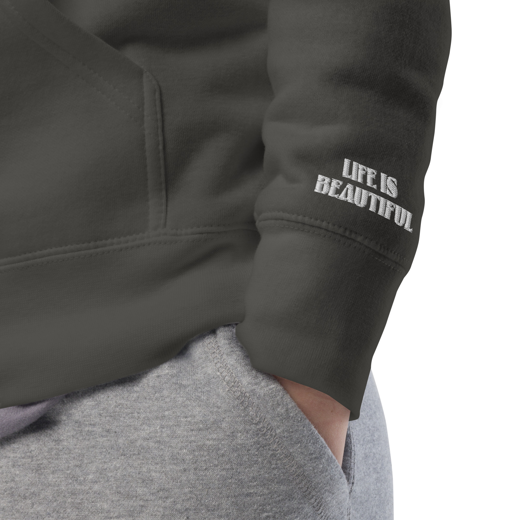 "Life is Beautiful" Pullover Hoodie (Unisex) - Image 2