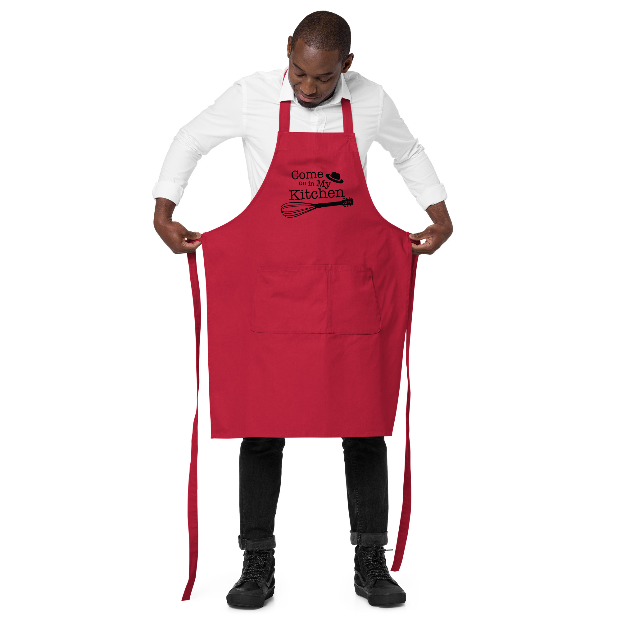 "Come On In My Kitchen" Organic Cotton Apron - Image 5