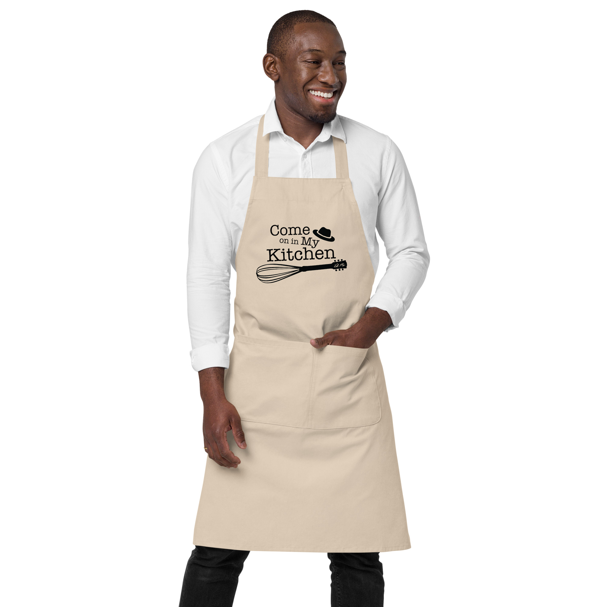"Come On In My Kitchen" Organic Cotton Apron - Image 3