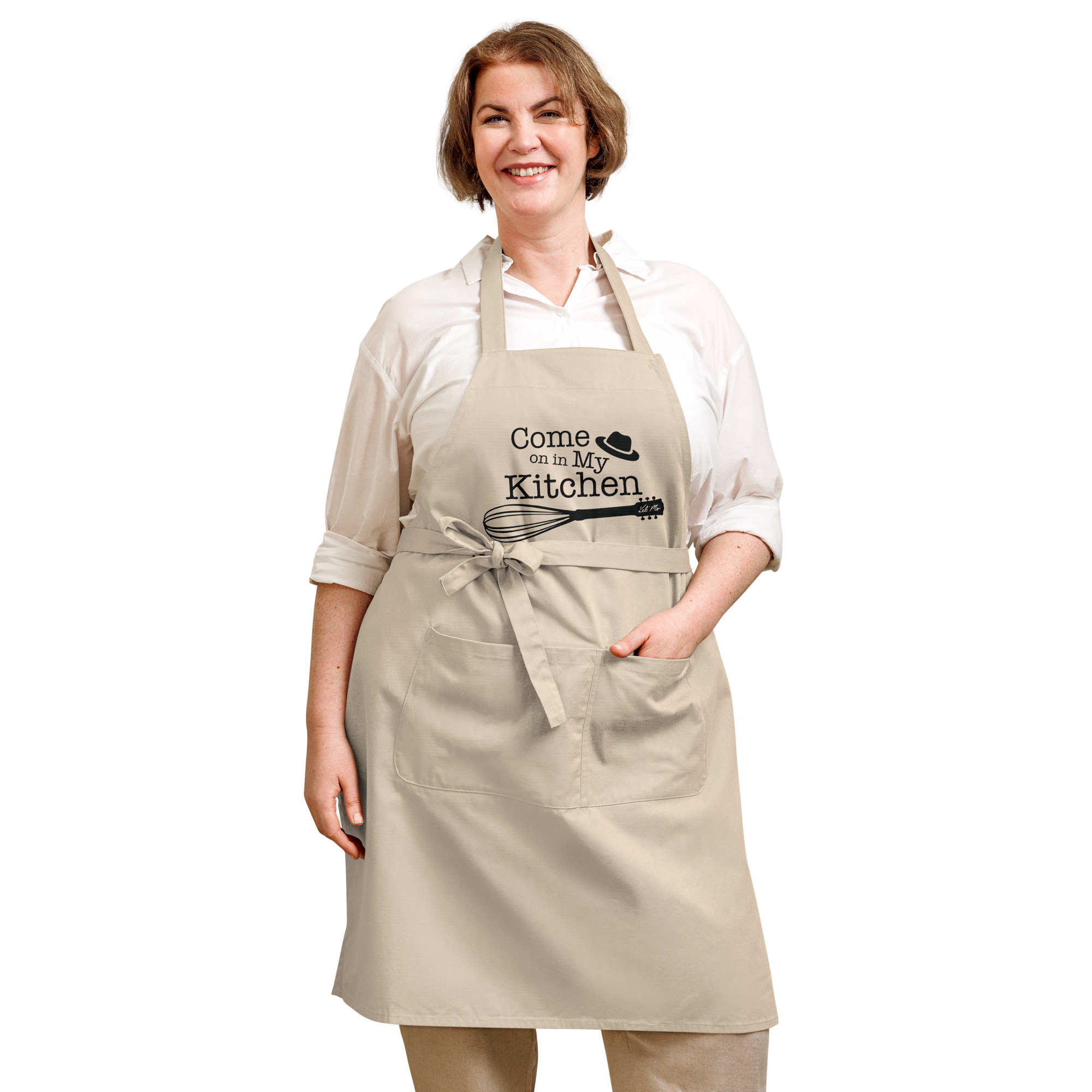 "Come On In My Kitchen" Organic Cotton Apron - Image 4