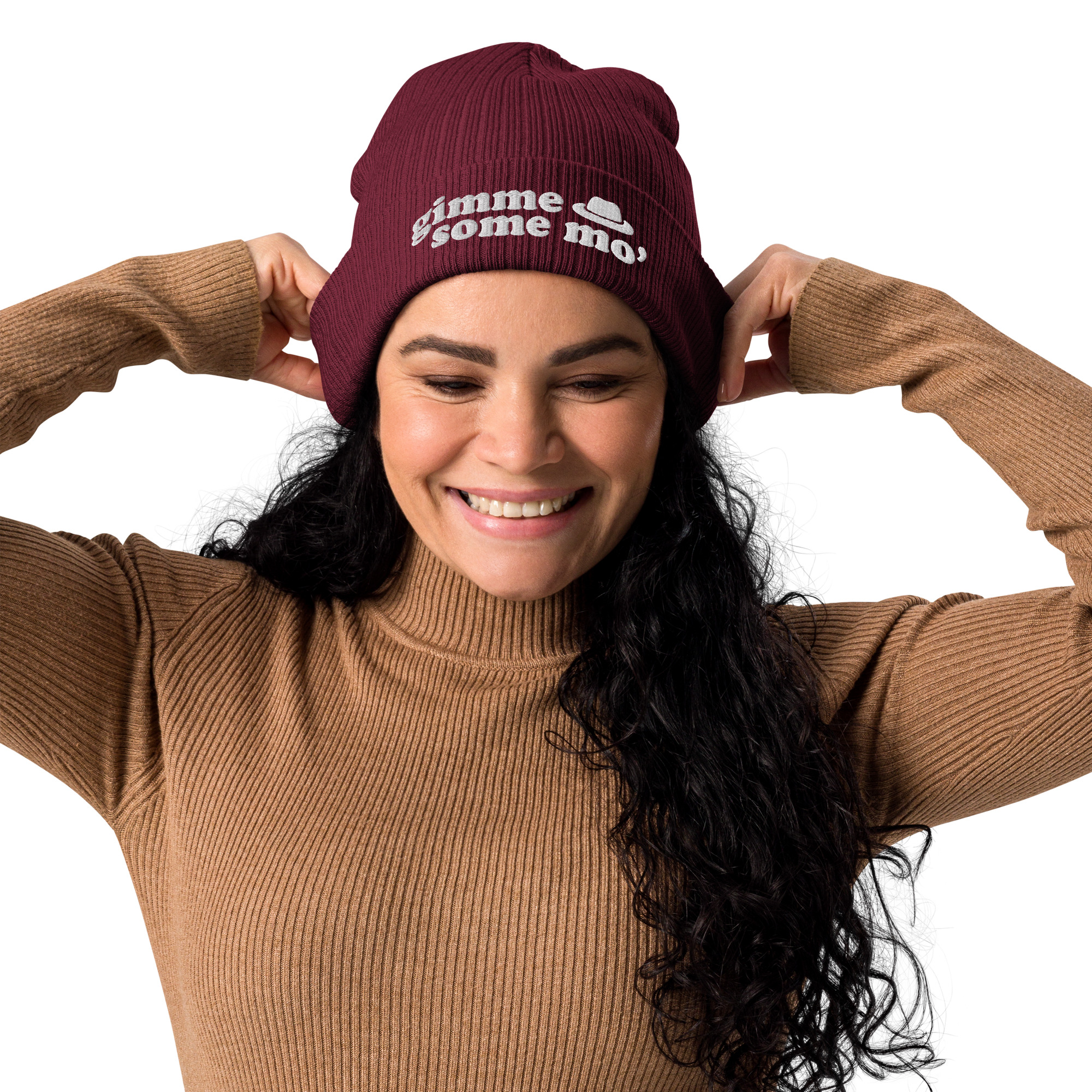 Gimme Some Mo' Organic Ribbed Beanie - Image 7