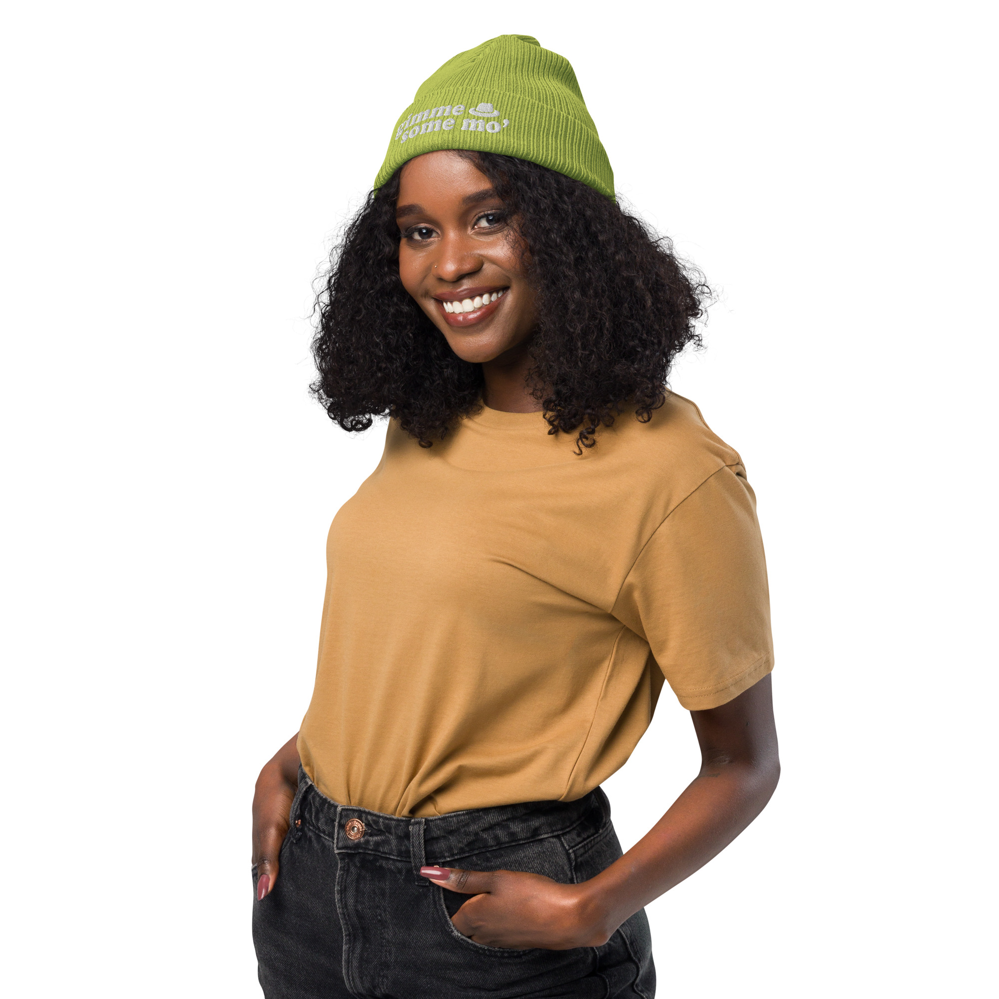 Gimme Some Mo' Organic Ribbed Beanie - Image 6