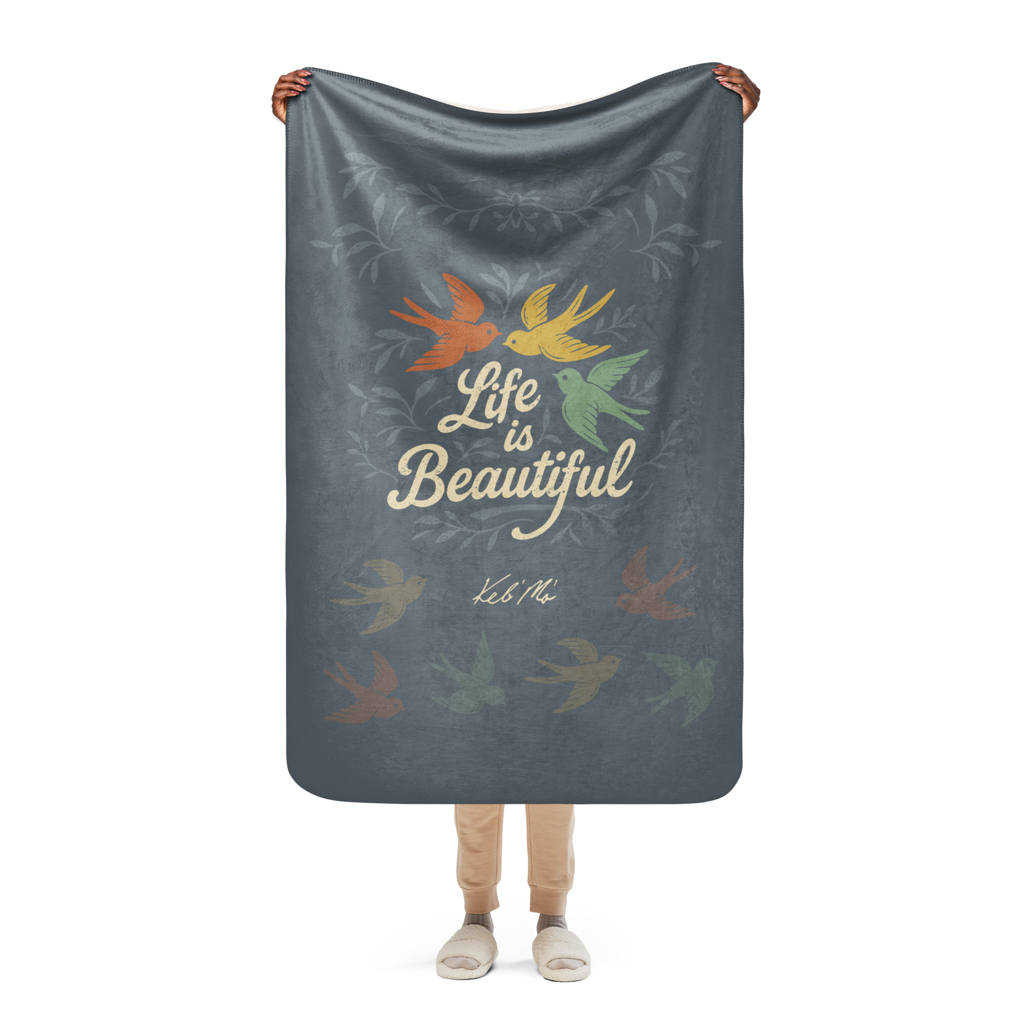 Featured image for “"Life is Beautiful" Sherpa Blanket”