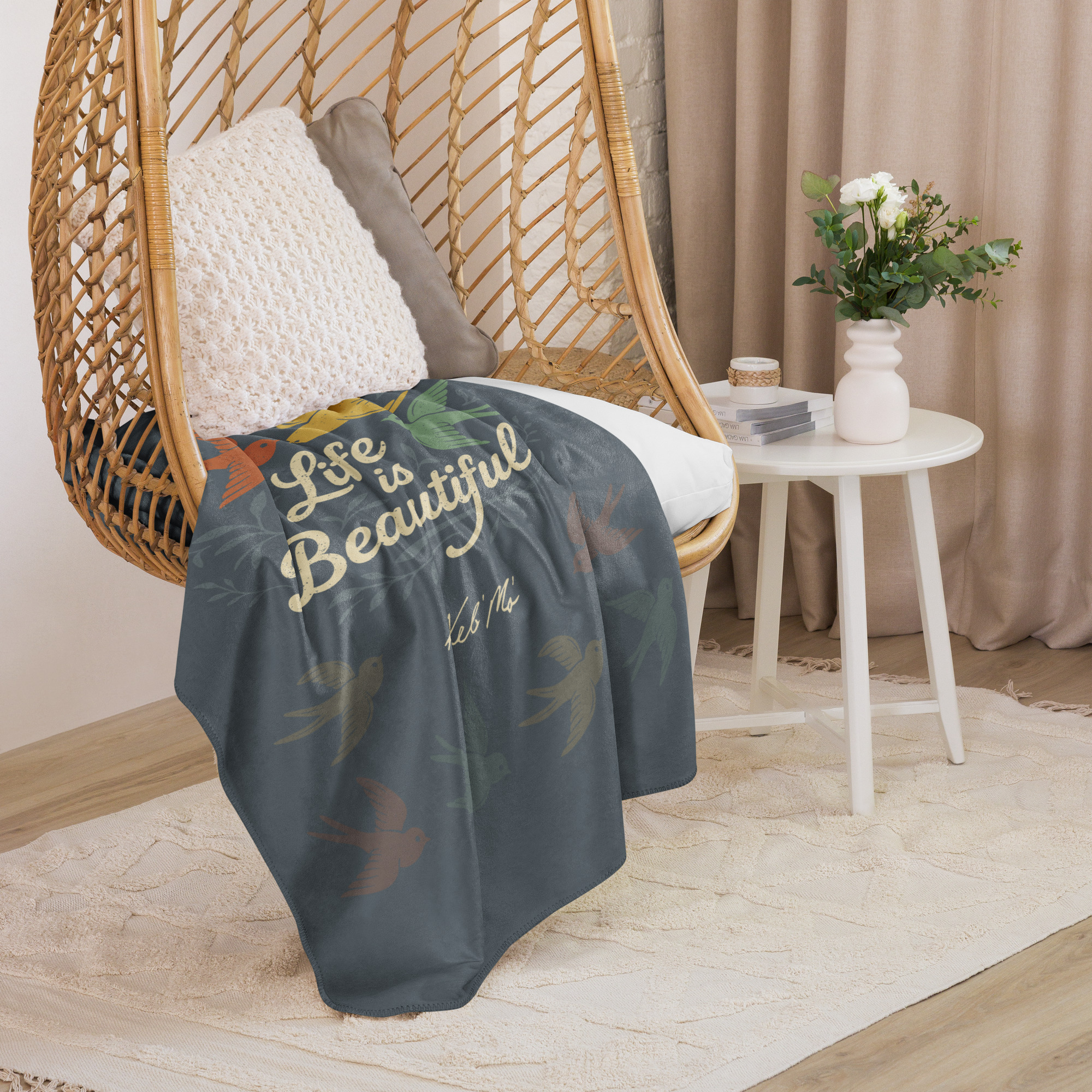 "Life is Beautiful" Sherpa Blanket - Image 5