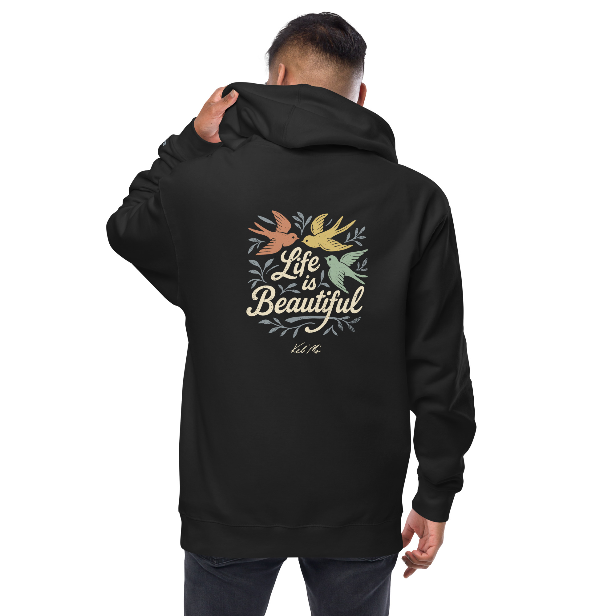 "Life Is Beautiful" Heavyweight Zip Hoodie (Unisex) - Image 6