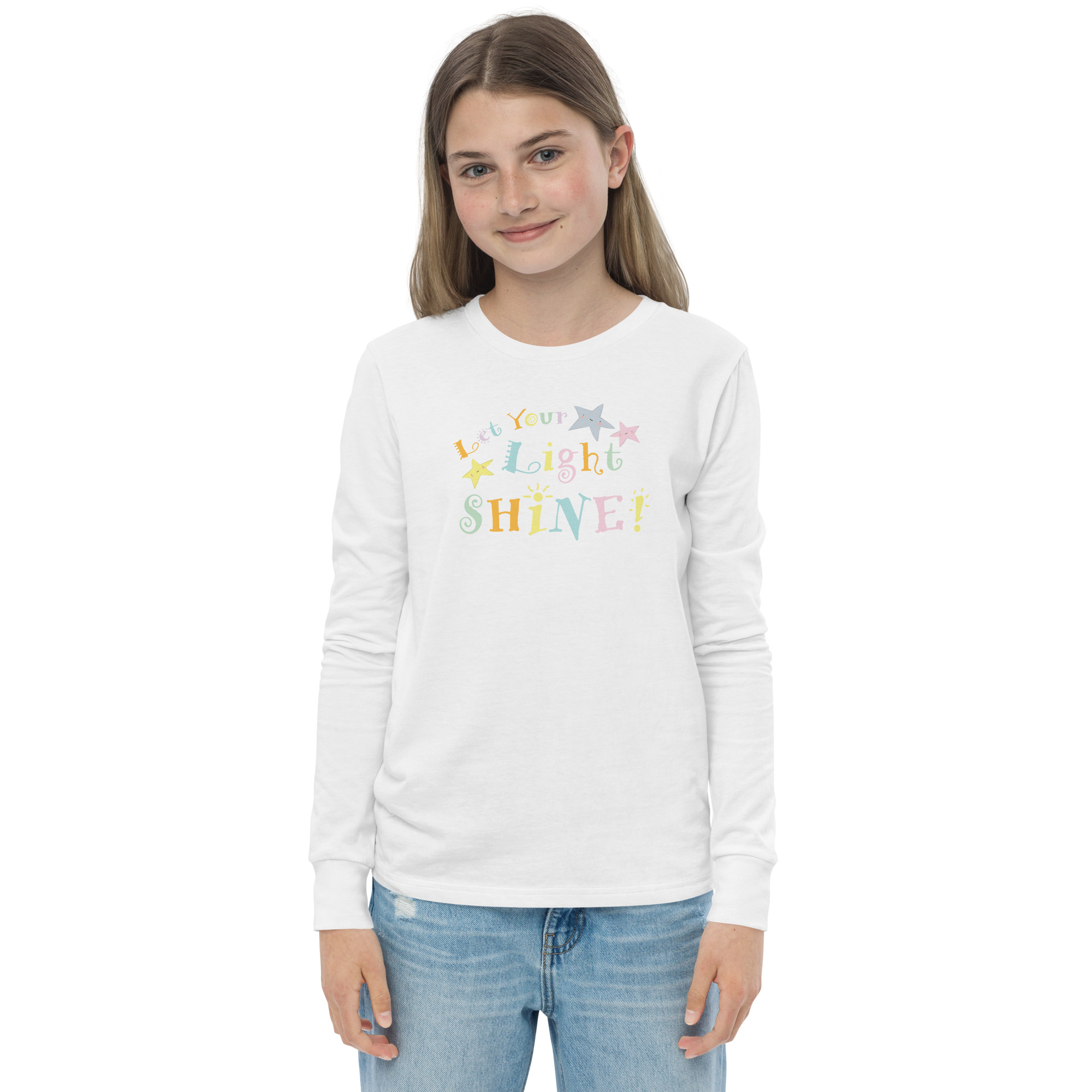 "Let Your Light Shine" Youth Long Sleeve Tee (Unisex) - Image 5